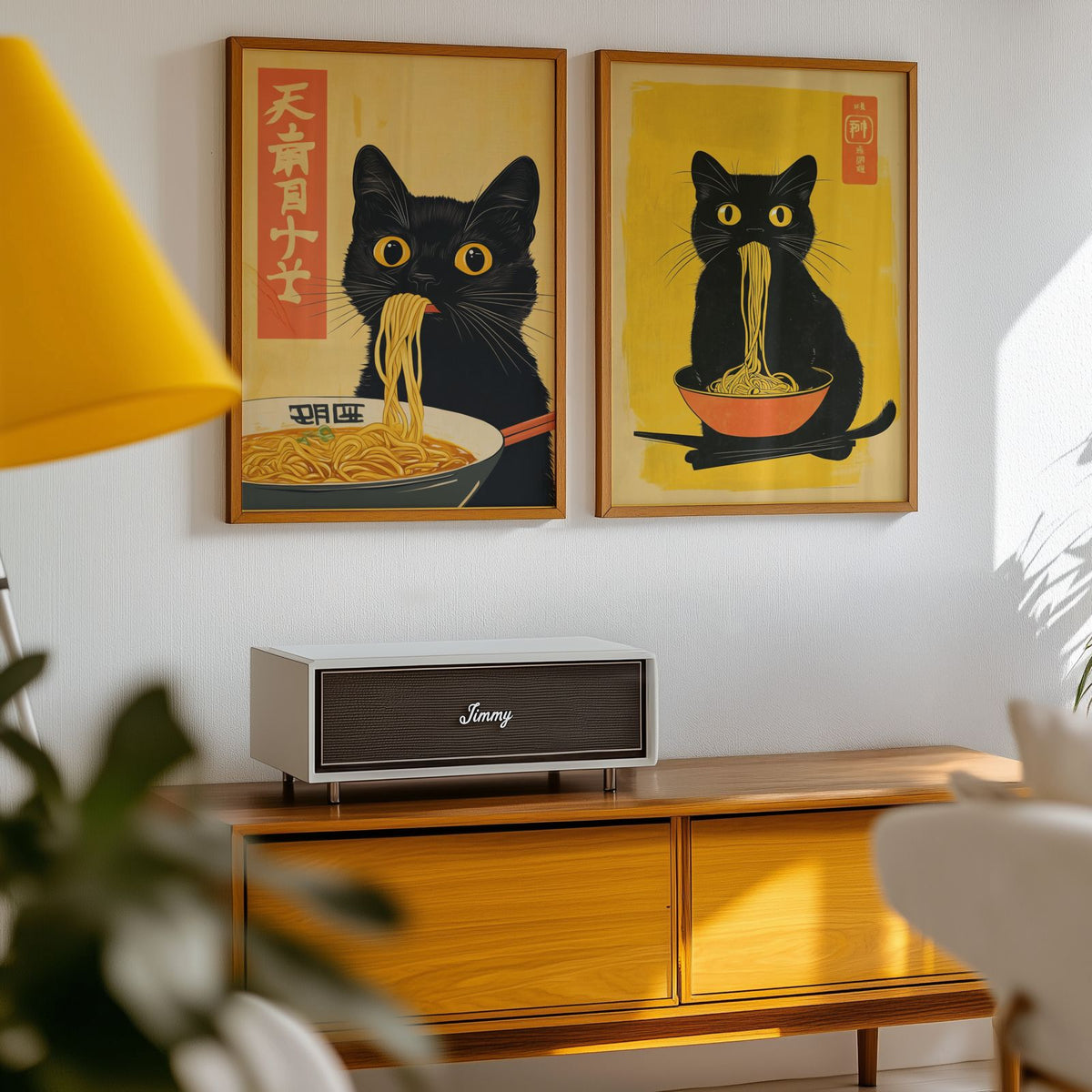 Bundle 2-pack Japandi Cat Delight – kuraterad postercollection som lyfter hemmet hos Bozetto