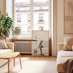 Chanel Surf poster visualiserad på vägg – se rätt storlek med mockup från Bozetto
