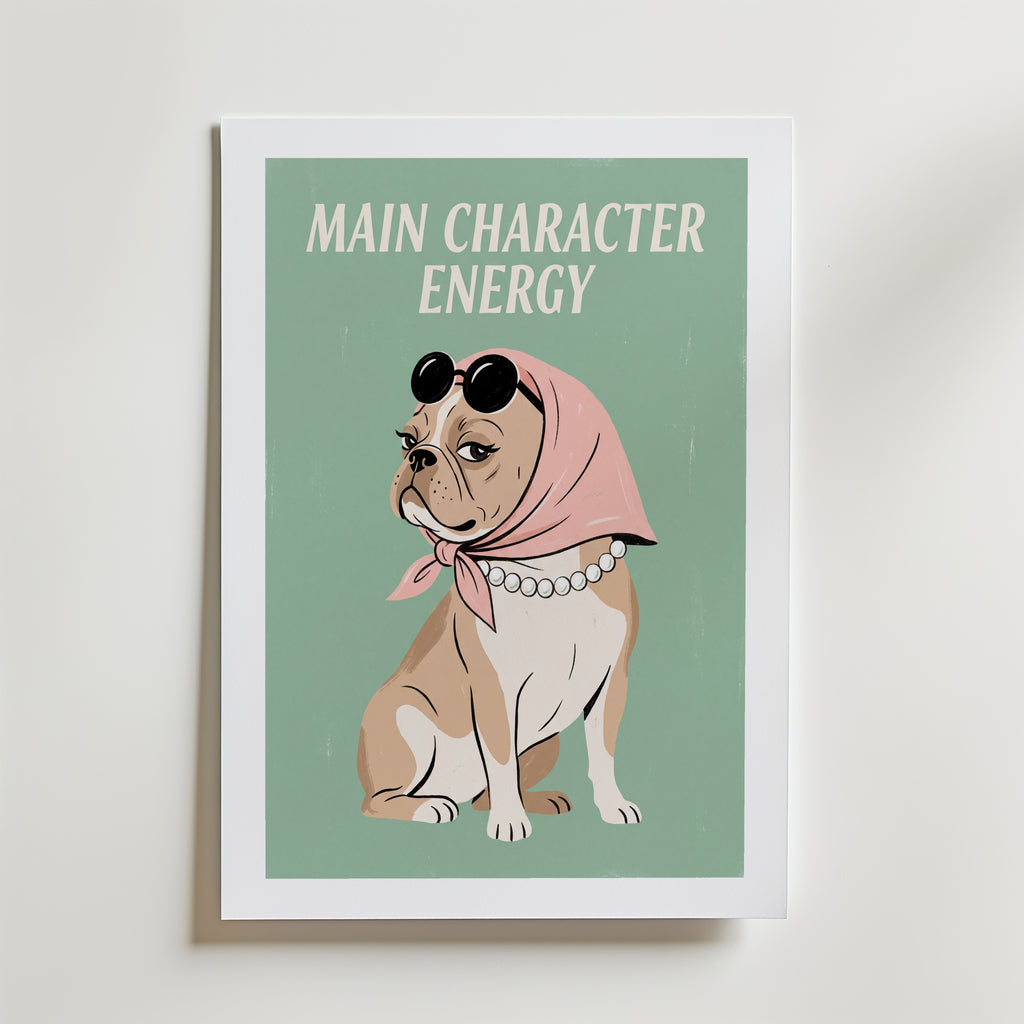 Main Character Energy Poster – med passepartout