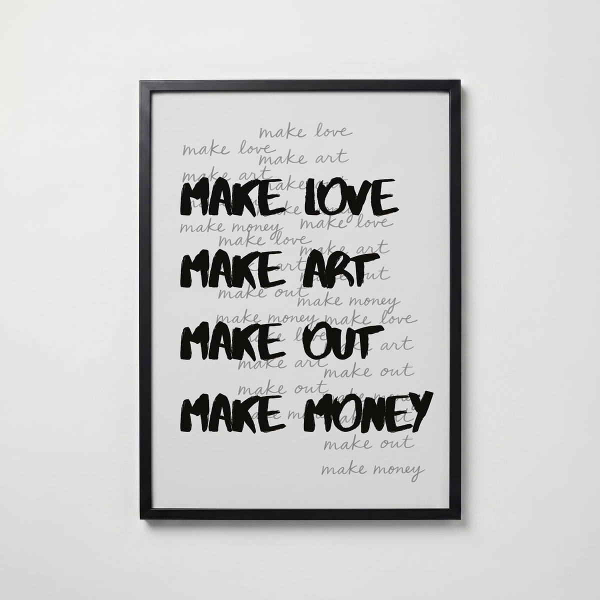 Bold Brush Manifesto Poster – svart ram
