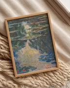 Claude Monet Water Lilies Green 1907 affisch i modernt hem med designer-möbler och stil – Bozetto