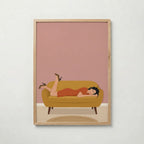 Mustard Repose Poster med ekram