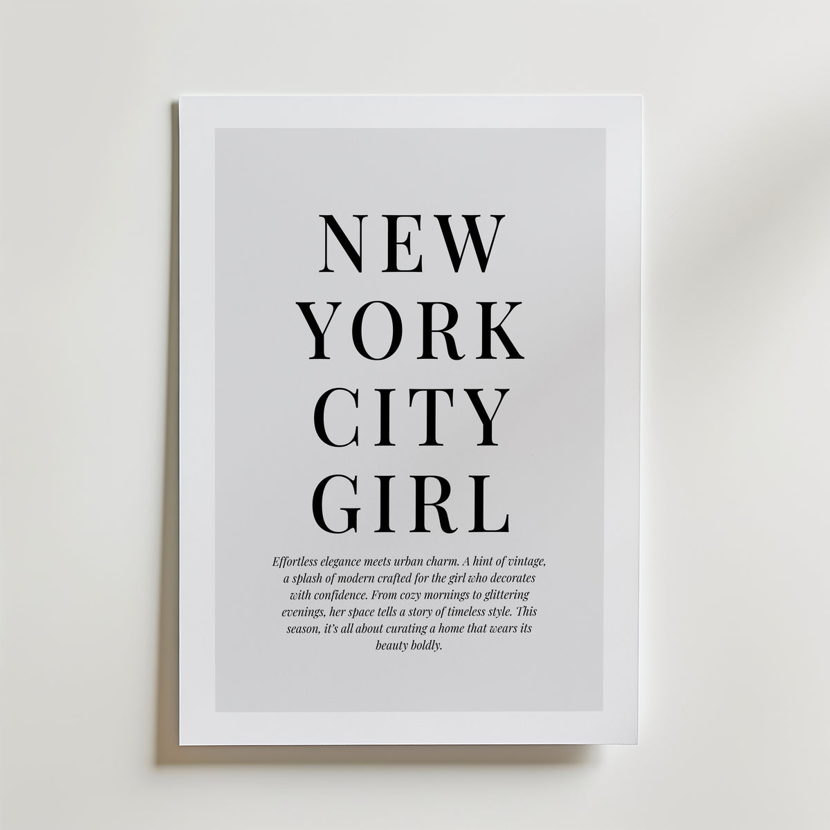City Girl Editorial Poster – med passepartout
