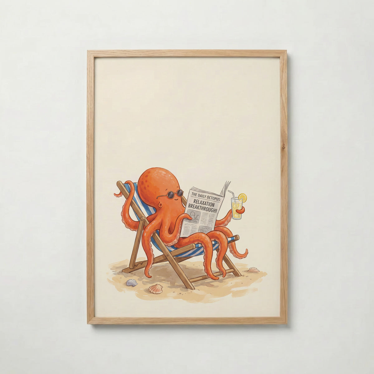 Octopus on Holiday Poster – ekram