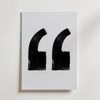 Inked Quotation Marks Poster – canvas utan passepartout