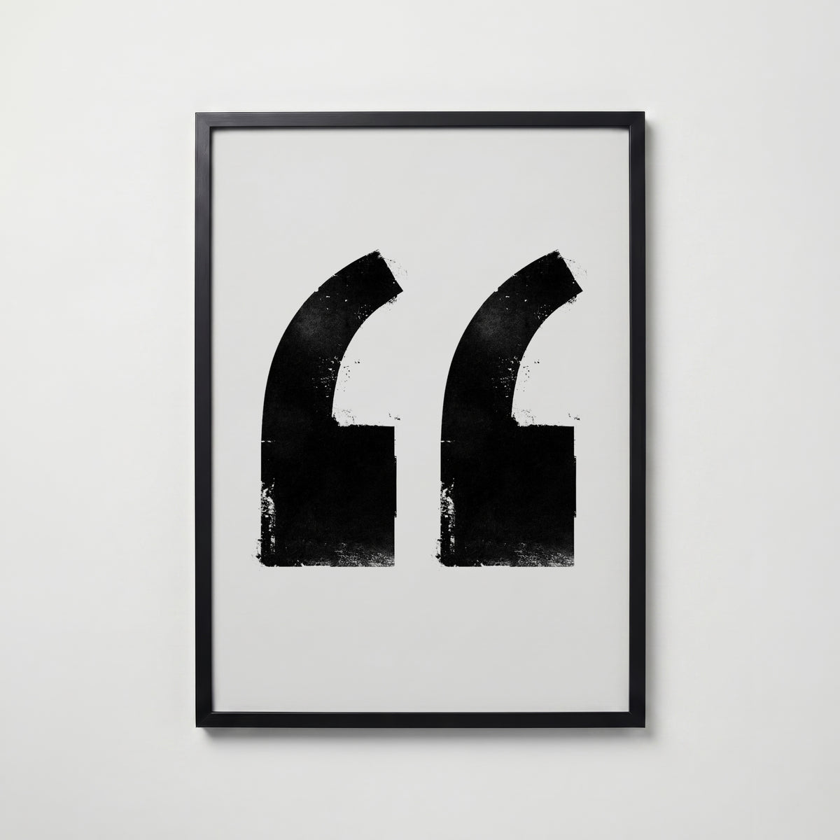 Inked Quotation Marks Poster – svart ram
