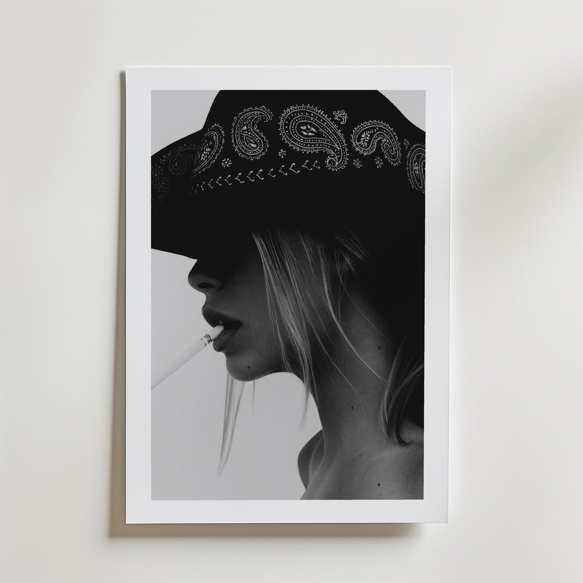 Paisley Brim Profile Poster – med passepartout