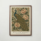 Peacock and Peonies William Morris Poster