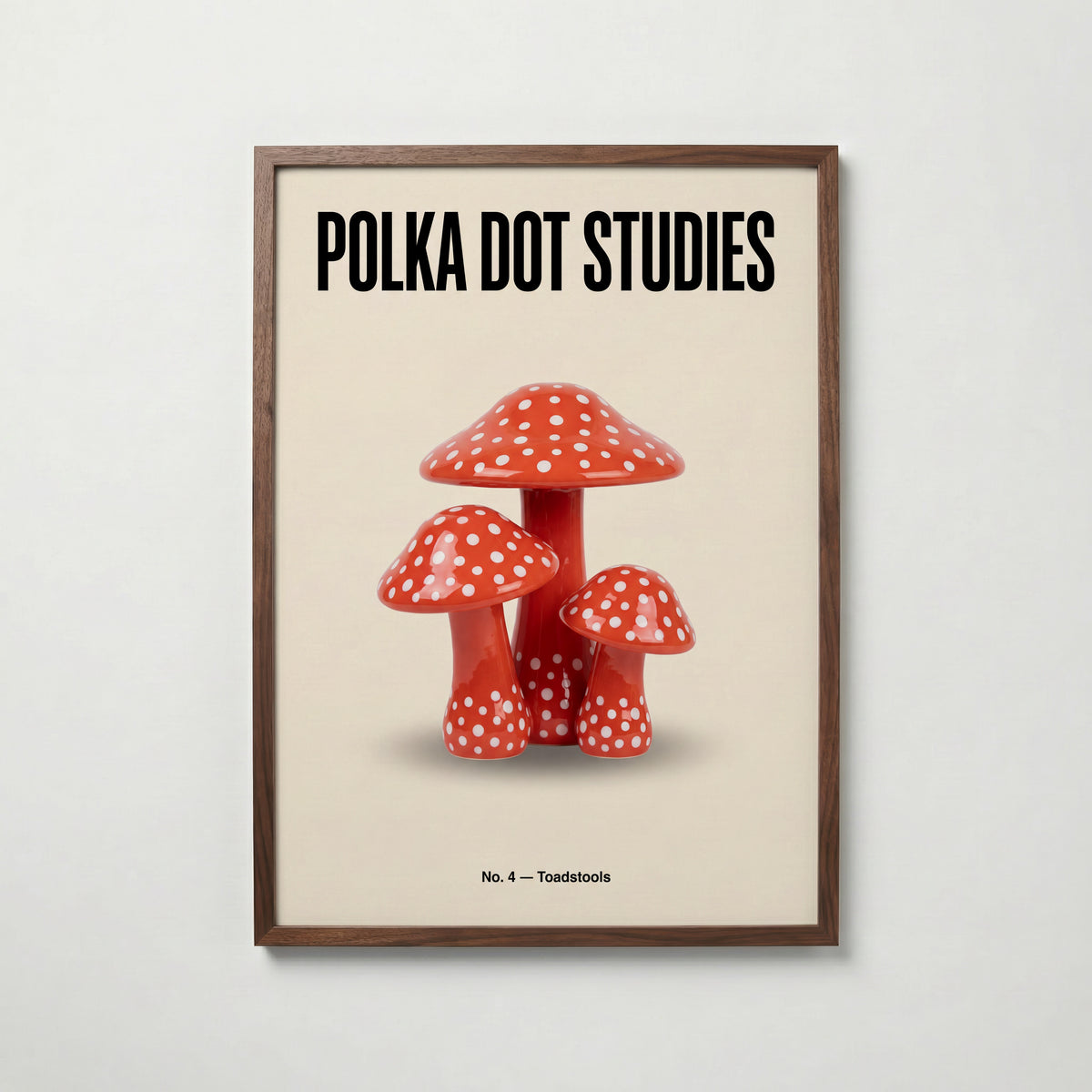 Polka Dot Toadstools Poster – valnötsram