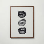 Silver Grillz Lips Poster – valnötsram
