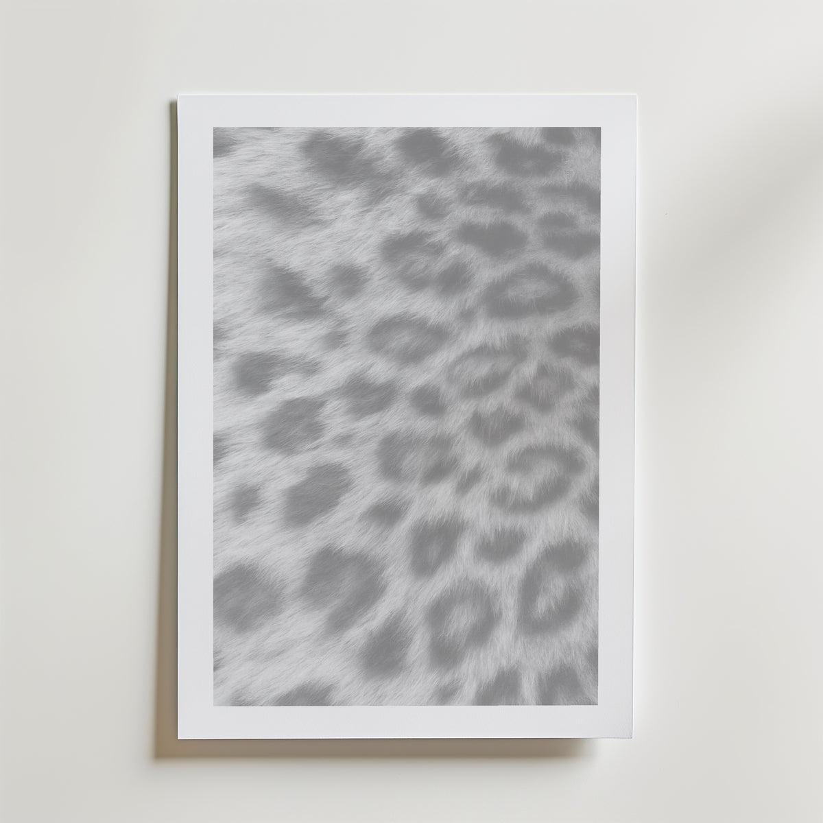 Frosted Leopard Fur Poster – med passepartout