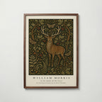 Stag in the Forest William Morris Poster