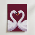 Swan Love Poster – canvas utan passepartout