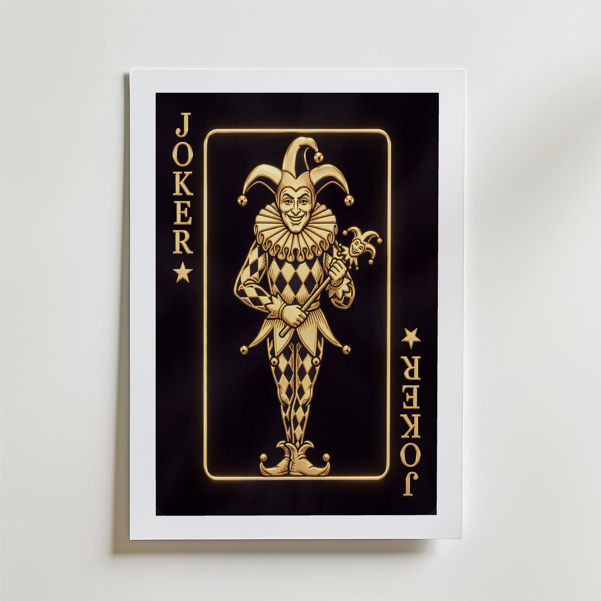 The Golden Joker Poster – med passepartout