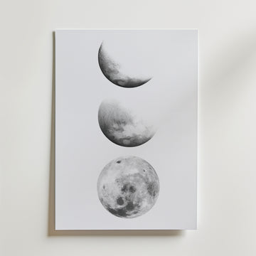 Waxing Moon Trio Poster – canvas utan passepartout