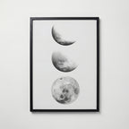 Waxing Moon Trio Poster – svart ram