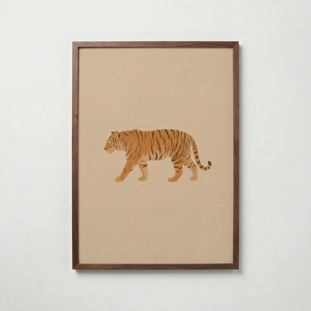 Tiger Stroll Poster – valnötsram