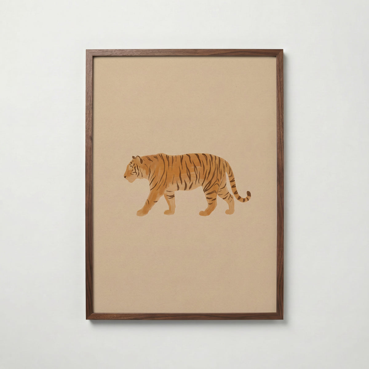 Tiger Stroll Poster – valnötsram