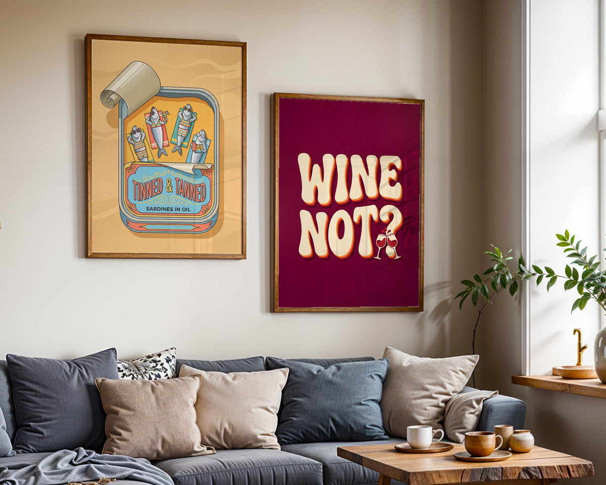 Tinned & Tanned Poster – två posters i rum 3