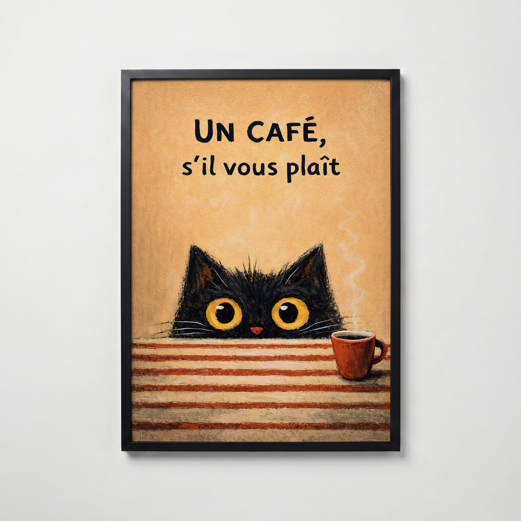 Un Café, S’il Vous Plaît – köp enkelt hos Bozetto konsttryck i hög kvalitet i hög kvalitet