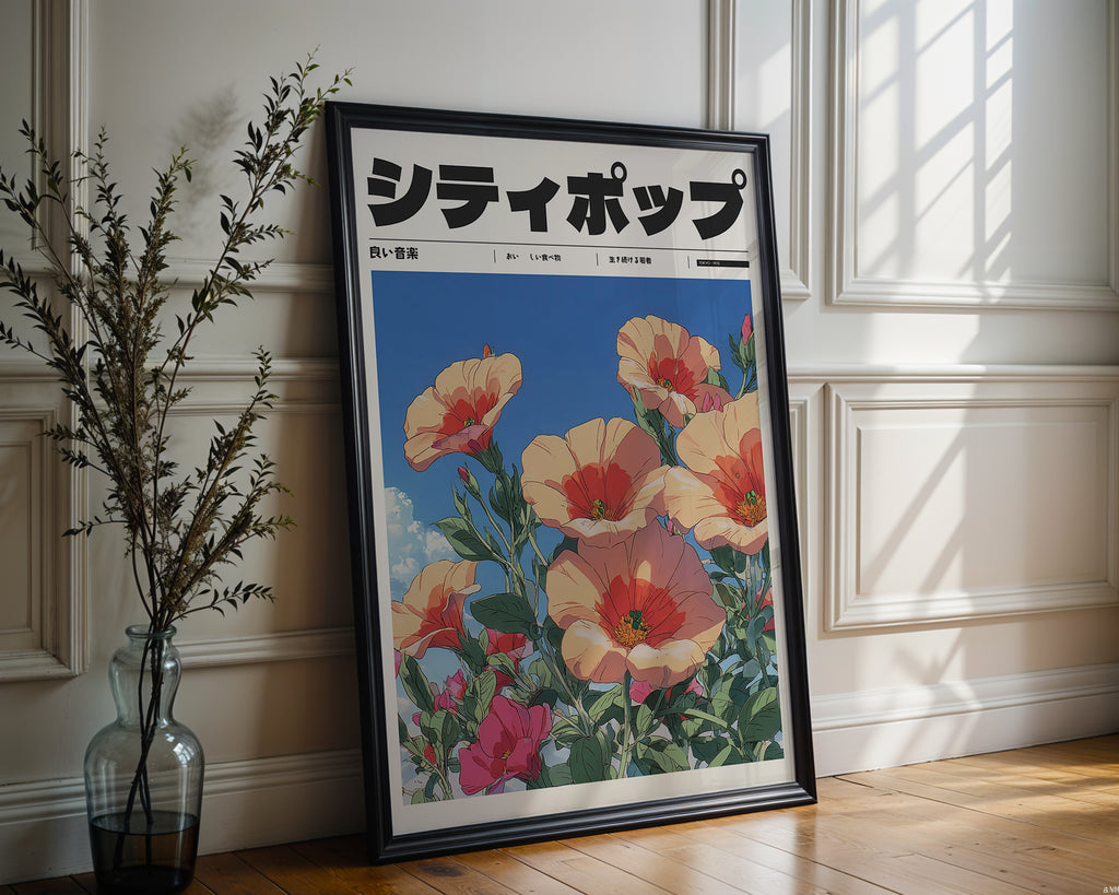 Väggmockup med Whispers of Spring – köp enkelt hos Bozetto affisch i hög kvalitet