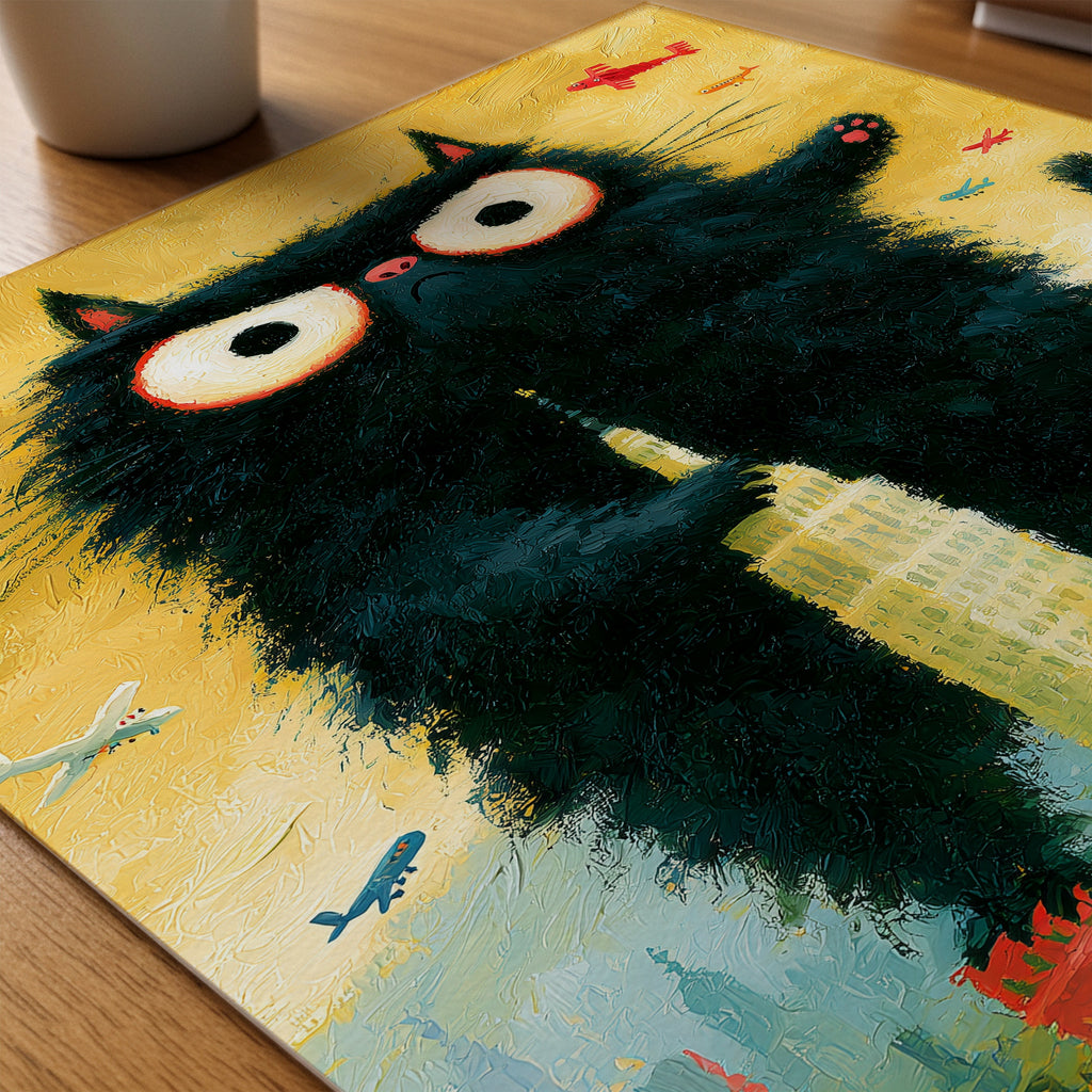 Cat Kong Poster – närbild på papper
