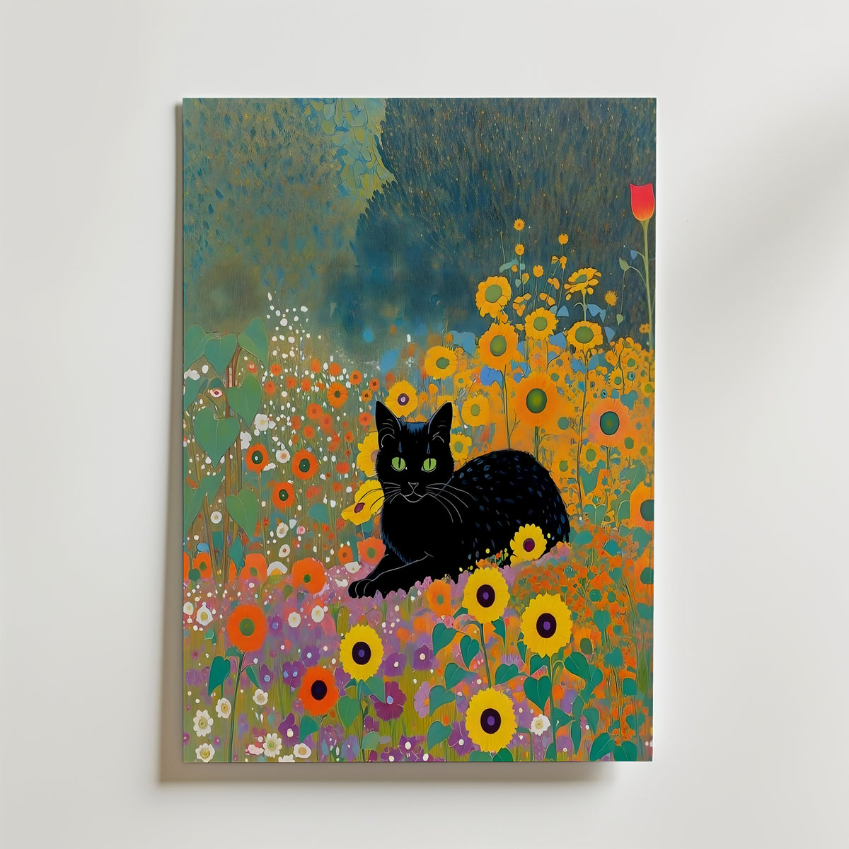 Gustav Klimt Garden Cat Poster – utan passepartout