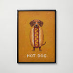 Hot Dog Poster – svart ram