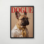 DOGUE husdjursporträtt i svart ram