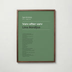 Personlig låttextposter i valnötsram