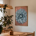 Sage Rosette Poster - agavemotiv pa vagg i stilren miljo, fri frakt over 499 kr