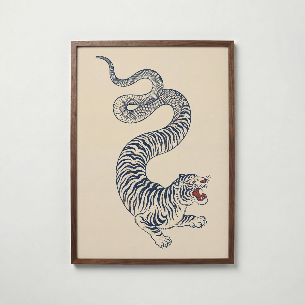 Tiger Serpent II Poster – valnötsram