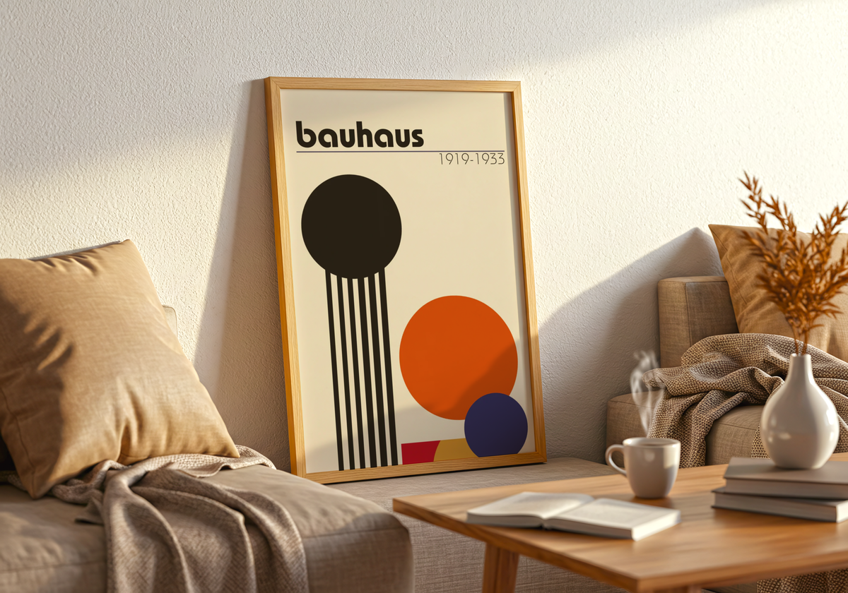 Bauhaus Geometric Art poster visad rakt fram – Bozetto affisch i hög tryckkvalitet